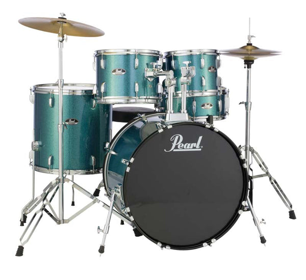 Pearl Acoustic Drums Pearl Roadshow 5pc Drum Set 2216B/1008T/1209T/1616F/1455S With Cymbal & Hardware Aqua Glitter 4549312939340 Buy on Feesheh