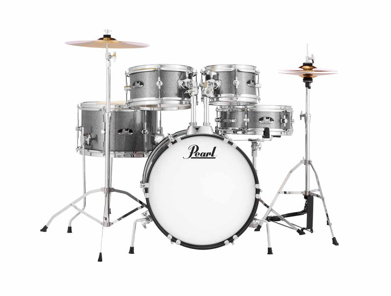 Pearl Acoustic Drums Pearl Roadshow Junior 5-PCS Drum Set With Hardware And Cymbals Grindstone Sparkle Finish RSJ465C/C