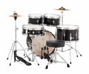 Pearl Acoustic Drums Pearl Roadshow Junior 5-PCS Drum Set With Hardware And Cymbals Jet Black Finsh RSJ465C/C