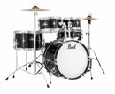 Pearl Acoustic Drums Pearl Roadshow Junior 5-PCS Drum Set With Hardware And Cymbals Jet Black Finsh RSJ465C/C