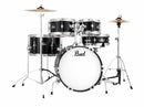 Pearl Acoustic Drums Pearl Roadshow Junior 5-PCS Drum Set With Hardware And Cymbals Jet Black Finsh RSJ465C/C