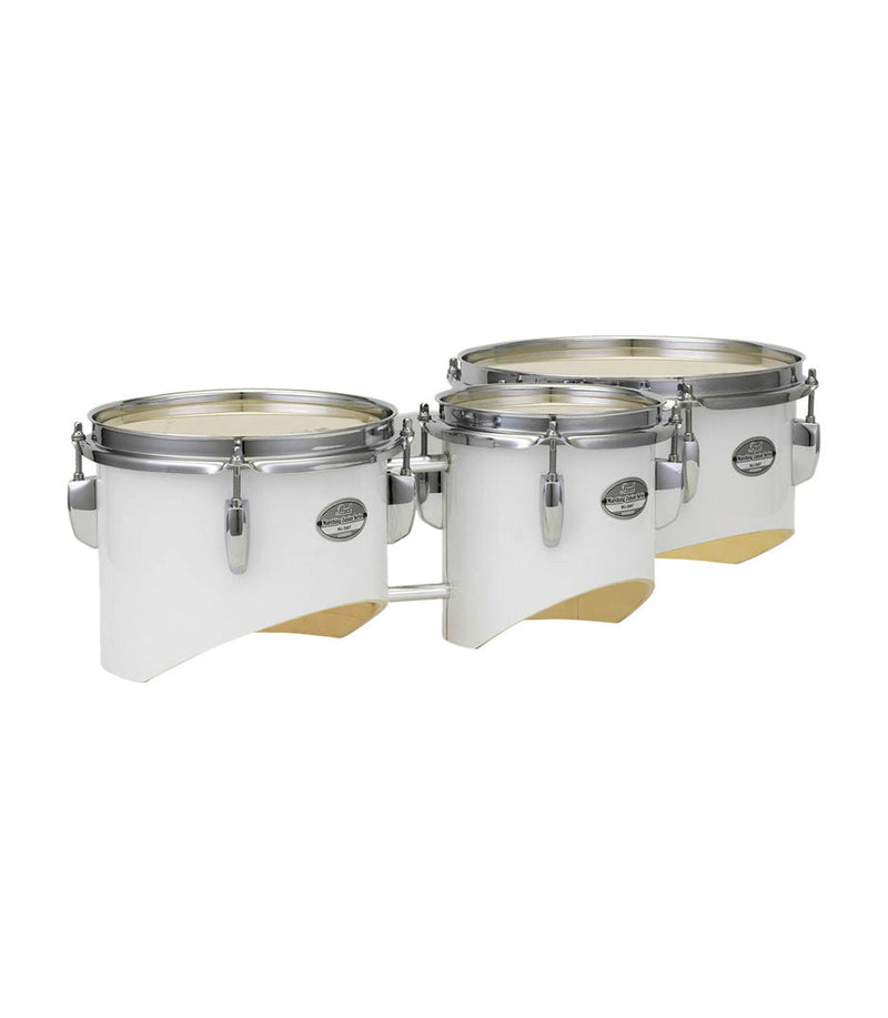 Pearl Pearl Trio Tom Junior Series Set (6 x 6.5" + 8 x 6.5" + 10 x 6.5") with MCH-20S Carrier Pure White Finish MJT680/CXN