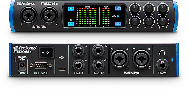 PreSonus Audio Interface PreSonus Studio 68C - The versatile, Ultra-high-def USB-C Compatible Audio Interface 673454007972 Buy on Feesheh