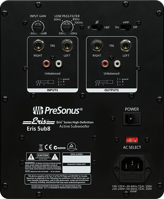 PreSonus Monitors PreSonus Eris Sub 8 8-inch Powered Studio Subwoofer PreSonus Eris Sub 8 Buy on Feesheh