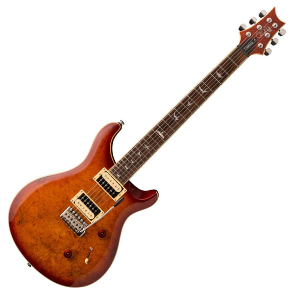 PRS Electric Guitar PRS SE Custom 24 Limited Run Laurel Burl Top in Vintage Sunburst finish, PRS SE Gig Bag included CU4UUCBVS Buy on Feesheh
