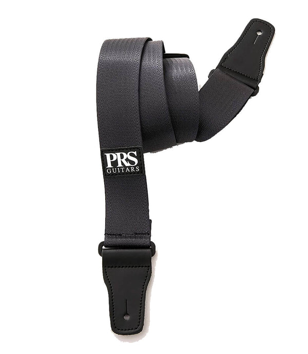 PRS PRS Nylon Seatbelt 2"-Wide Guitar Strap with Genuine Leather Ends - Charcoal Color 8SB-CHR Buy on Feesheh