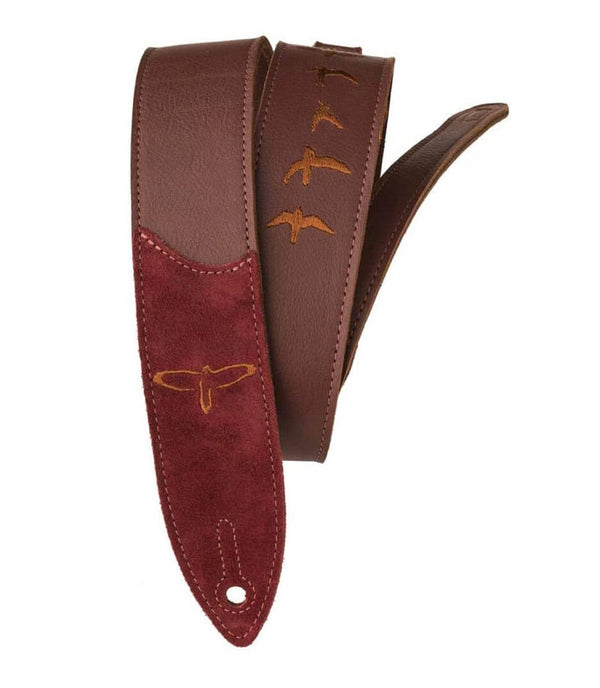 PRS PRS Premium Leather Strap, Birds Emroidery, Burgundy ACC-3167 Buy on Feesheh