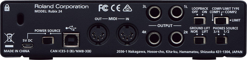 Roland Audio Interface Roland Rubix-24 High Resolution USB audio interface - 2 in / 4out RUBIX-24 Buy on Feesheh
