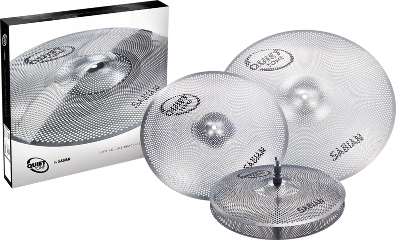 Sabian Cymbals Sabian Quiet Tone 3 Piece Low Volume Practice Cymbal Set with 14" Hi-hats (Pair), 16" Crash, and 20" Ride QTPC503 Buy on Feesheh