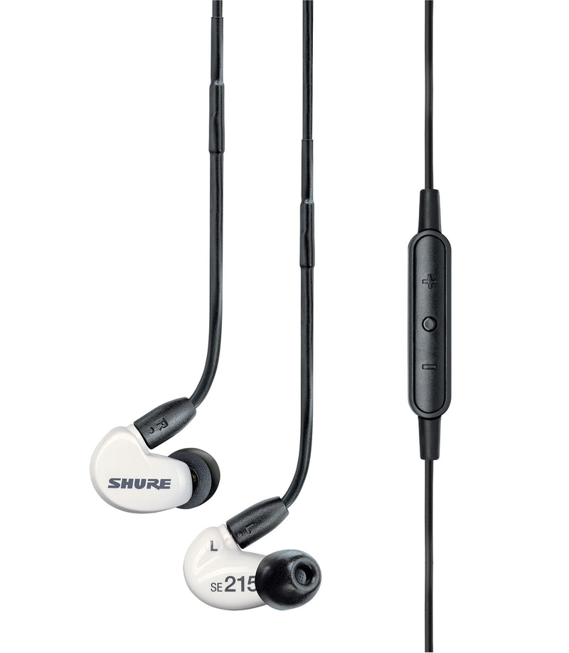 Shure SE215M+SPE Earphone White With Remote and Mic
