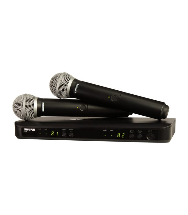 Shure Microphones Shure BLX288 Combo Dual System With 2X PG58 BLX288UK/PG58X-K14 Buy on Feesheh